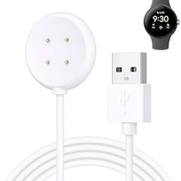 Tobfit USB Charger Cable Compatible for Google Pixel Watch 2 3, Magnetic Charging Cord Replacement for Pixel Watch 3 2 Smartwatch 50cm (White)-image-11