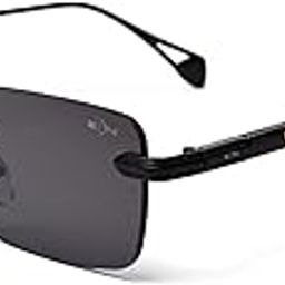Matters S1 Rimless Sunglasses for Men & Women | UV Protection | Lightweight Metal Frame | Black PC Lens | Stylish Unisex Eyewear-picture-12