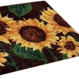 Merishopp Latch Hook Kits DIY Handmade Carpet Rug Making for Beginners Kids Snflowers Crafts | Needlecrafts & Yarn | Rug Making | Latch Hooking | Latch Hooking Kits-image-83