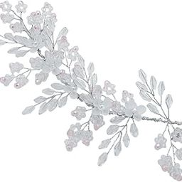 Jewellery Pink Crystal Floral Bridal Hair Vine Tiaras - Wedding Hair Accessories - For Women & Girls Stylish Latest (ROH169_Z1)- For Women & Girls Stylish Latest-image-17