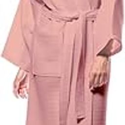 Enchant Home Premia - Pure Cotton | Highly Absorbent| Super Soft | Light Weight| Unisex Waffle Design Bath Robe (Peach)-image-66