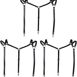 ™ 3Mens Artificial Leather Suspenders Business Shirt Braces for Pants Trousers | Suspenders Braces | Mens Accessories-picture-53