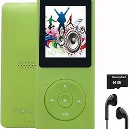 64GB MP3 Player, Portable Music Player for Kids with Speaker, Support Photo/Video Play/E-Book Reader, Supports up to 128GB, Earphones Included, Green-picture-12