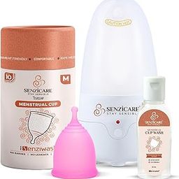 Senziwash Truecup Reusable Menstrual Cup Medium Size for Women & Menstrual Cup Steam Sterilizer With Cupwash 25ml | Kills 99% of Germs in 3 Minutes with Steam (Medium)-image-32