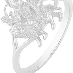 memoir Brass Sherawali Ma Durga finger ring Men Women Hindu spiritual temple Jewellery for Men Women (ORUP4545-47)-picture-48