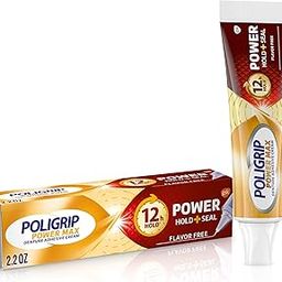 Poligrip Power Max Power Hold Plus Seal Denture Adhesive Cream, Denture Cream for Secure Hold and Food Seal, Flavor Free - 2.2 oz-image-11