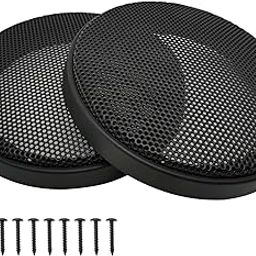 3" Speaker Grill Covers, Car Speaker Subwoofer Guard Protector, ABS Plastic Frame with Metal Mesh, Black - 2Pcs-15