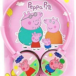 FETE PROPZ Latest Cute Peppa Pink Wired Headphone 3.5mm Jack - Adjustable Over-Ear - for Kids, Girls, Boys, Compatible with Mobile, Tablets, PC (Pack of 1)-64