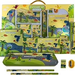 Party Propz Paper Dinosaur Return Gifts for Kids - Pack of 10, Stationary Items for Boys | Stationary Kit for Return Gift | Dinosaur Gifts for Boys | Dinosaur Theme Return Gifts, Multi Color-image-3