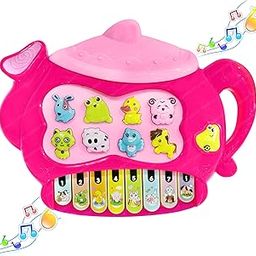 FunBlast Piano for Kids - Electric Teapot with Organ Keyboard Musical Instrument Toys, Teapot Keyboard with Flashing Lights, Animal Sounds and Songs, Musical Toys for Kids (Multicolor)-6