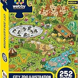Webby City Zoo Illustration Jigsaw Puzzle, 252 Pieces-picture-22