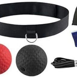 THE STYLE SUTRA® 2xBoxing Ball Headband Fitness Boxing Gear Agility Punching Ball Red and Black | Sporting Goods | Boxing, Martial Arts & MMA | Training Equipment & Supplies | Punching Bags-image-18