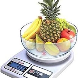 Shopfleet Kitchen Weighing Scale | Weighing Scales for Kitchen | Multipurpose Portable Electronic Digital Weighing Kitchen Scale | Weight Machine | 10 Kg - SF400 - White-1