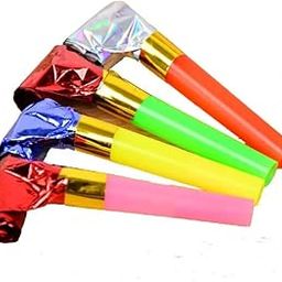 PartyMane Blowouts Paper Blow Outs Noise Makers Whistle Cheering Props Birthday & Kids Party Supplies (Pack of 10, Multi)-15