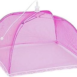 UJEAVETTE Food Covers Tent Collapsible Screen for Camping Picnic Pop-Up Rose Red-image-41