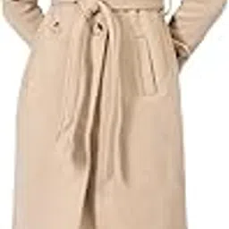 honnete Double Breasted Regular Fit Longline Trench Winter Coat For Women With Closure Type of Button-picture-0