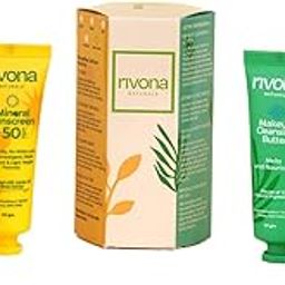 Rivona Naturals Skincare Travel Kit PO4 | Sunscreen UV protection, Face wash, Face cream, Cleansing balm | For Men & Women |100% Vegan, Natural, Cruelty free | All skin types-image-63