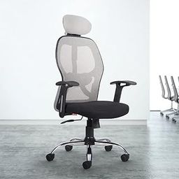 CELLBELL C100 Tauras Lite Flexy Mesh High Back Home & Office Chair/Computer Chair/Study Chair/Revolving Chair/Desk Chair for Work from Home Metal Base Seat Height with 3 Years Warranty (Dark Grey)-image-25