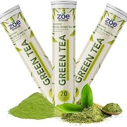 Zoenutrition Green Tea Effervescent Tablets for Weight Loss (Fat Burner) & Antioxidant | Metabolism Booster Supplement & Healthy Weight Management Tablets(20 Tablets)-25