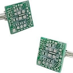 2Pcs Green Circuit Board Cufflinks Unique Design for Birthdays Weddings | Tie Clasps & Tacks | Mens Jewelry-image-27