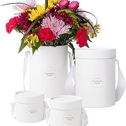 The Florist Supply Shop Flower Bouquet Hat Box set of 2 | White-image-99