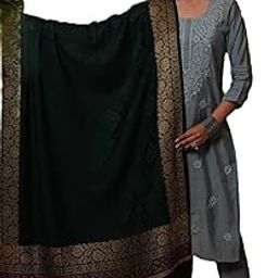 NAZAAKAT Self-Designed Women's Beautiful Acrylic Shawl/Stole for Mild Winters, Traditional Floral Border Design-picture-19