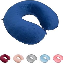 MAXNAP Memory Foam Neck Pillow with Removable Cover - Blue-picture-8