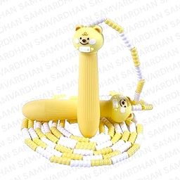 SAMVARDHAN Kids Skipping Rope Jump Rope, 6.5 Ft Adjustable Pvc Skipping Rope For Boys And Girls Fitness (Yellow Bear)-picture-29