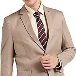 Designer Men's Slim Fit Notched Lapel Single Breasted Solid Blazer-image-23