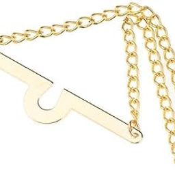 ™ 2xFashion Single Loop Tie Tack Chains Necktie Links for Men/Boy Jewelry Gold | Tie Clasps & Tacks | Mens Jewelry-image-6
