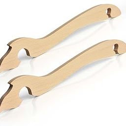 Wooden Oven Rack Puller 2 Pack - Long Handle Push Pull Tool - Toaster Oven & Air Fryer Accessory - Prevent Scalding-44