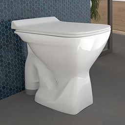 Johnson Fusion Floor Mounted EWC Combo with Soft Close Slim Seat Cover (PP) - S Trap | 500x340x390mm | Square Shape | Washdown Flushing | White Colour | 13 Kg | 10 Years Warranty (G4575APW0023)-picture-3