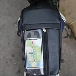 Sahara Seats Comaptibile with Hero Xpulse 200/200 4V Tank Cover with Mobile Holder - Black-10