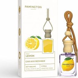Pamington Lemon Fresh Car Air Freshener | Premium Car Perfume Hanging Pod | Refillable Glass Bottle with Wooden Diffuser Cap | Long Lasting Natural Fragrance for Up to 60 Days | 10ml-picture-17