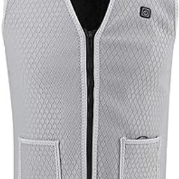 Heating Vest, Three‑level Intelligent Temperature Keep Warm Waistcoat Chemical Fiber Blended Material Unisex for Woman Man for Winter(L)-image-60