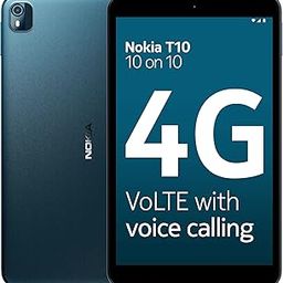 Nokia T10 Android™ 12 Tablet with 8” HD Display, 8MP Rear Camera, AI face Unlock, All-Day Battery, WiFi + 4G Volte | 3 + 32GB-16