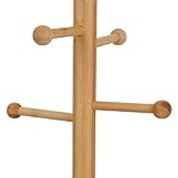 HOKIPO Wood Eco-Friendly Bamboo Mug Holder Stand For Kitchen Counter Dining Table Mug Organizer, 35 X 16.5 Cm (Ar-3564), Bamboo-16