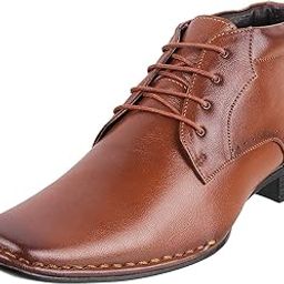 Men's Leather Lace-up Ankle Height Stylish Formal Shoes-image-1
