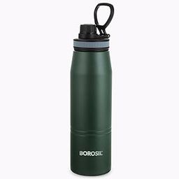 Borosil Hydra Gosports Stainless Steel 900 ml Water Bottle | Double Wall Vacuum Insulated | 14 Hours Hot & 18 Hours Cold | Leakproof, BPA Free | 1 Year Warranty, Green-25