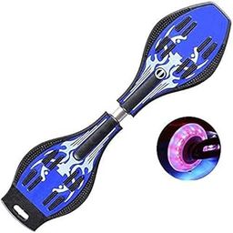 WINANTI Heavy Quality Wave Board with 360 Degree Rotating Lights On Wheels and Anti Slip Concaved Platform for Adults Ages 6 up, Multicolour Metal;Polyurethane;Urethane uk-17
