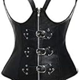 1Pc Corset Bustier Top-Steampunk Waist-Cincher Women Femme Size: X-Large; Material: Spandex-image-79