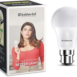 Goldmedal Wow 9W B22 Base LED Bulb – Cool Daylight (6500k) | Energy Efficient | 230 Degree Light Coverage | Surge Protection up to 4KV | Rated Life 15000 Hrs | for Home & Office |Pack of 1-45