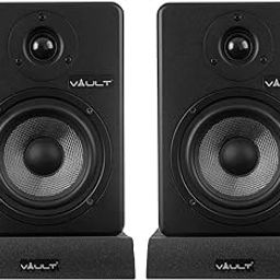 VAULT C5 5-Inch Powered Studio Reference XLR Computer Monitors Speakers - Pair with Acoustic Foam Pads-26