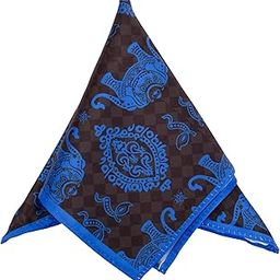 Men's Black Ethnic Print Pocket Square-image-20