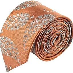 Kovove Orange Floral Neck Tie For Men-image-74