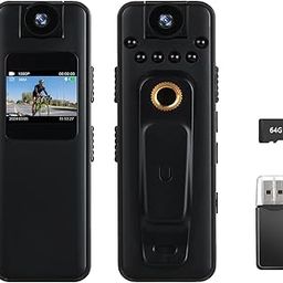 1080P HD Video Voice Recorder, Lens Rotation 180°, Night Vision, Magnetic Suction and Clamp, 0.85-inch Color Screen-picture-12