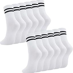 6 Pairs Ladies Socks Sports Gym Leisure Crop Socks, Breathable Ankle Cotton Liners Socks Multipack for Women Girls, Size 3-7-image-46