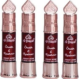 Al - Hassan Oudh E Kashmir Attar For Men & Women - Pack of 4 (6ml Each) | Alcohol Free Attar | Long Lasting & Captivating Fragrance-image-43