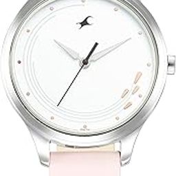 Stunners Quartz Analog White Dial Leather Strap Watch for Girls-NS6248SL01/NT6248SL01-image-45