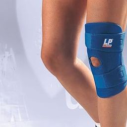 LP SUPPORT Neoprene Supports 758 Open Patella Knee Support,Royal Blue-Free Size-18